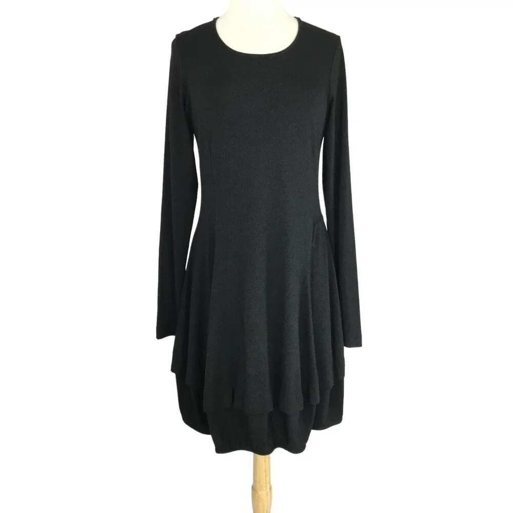 Rundholz Black Label Lantern Dress Size M Jersey Bubble Hem AvantGarde Tiered